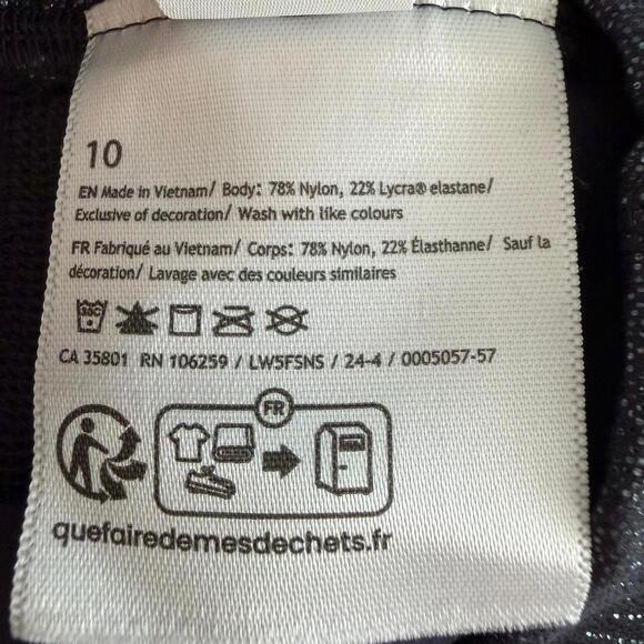 NWT Lululemon Align High-Rise Ribbed Pant 25" Shine Foil Print Black Night - 10 - Picture 7 of 8